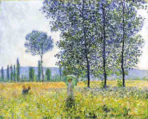 Claude Monet - Sunlight Effect Under The Poplars