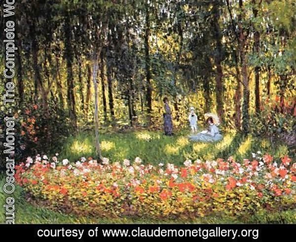 Claude Monet - The Artists Family In The Garden