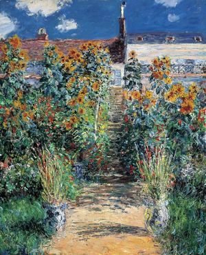 Claude Monet - The Artists Garden At Vetheuil