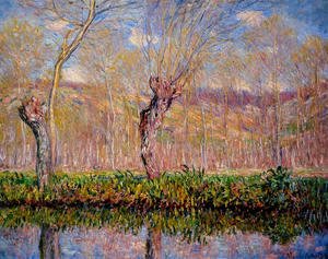 Claude Monet - The Banks Of The River Epte In Springtime
