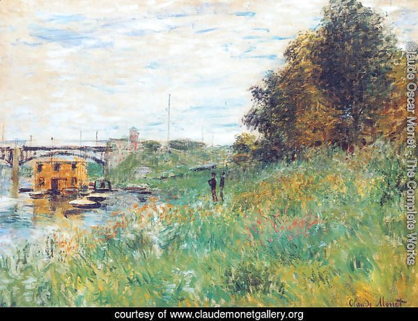 The Banks Of The Seine At The Argenteuil Bridge