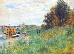 Claude Monet - The Banks Of The Seine At The Argenteuil Bridge