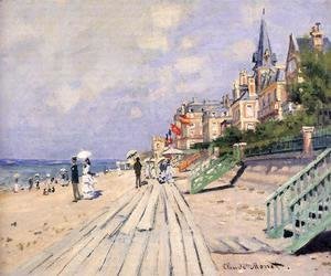 Claude Monet - The Boardwalk At Trouville