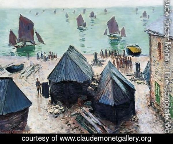 Claude Monet - The Departure Of The Boats  Etretat