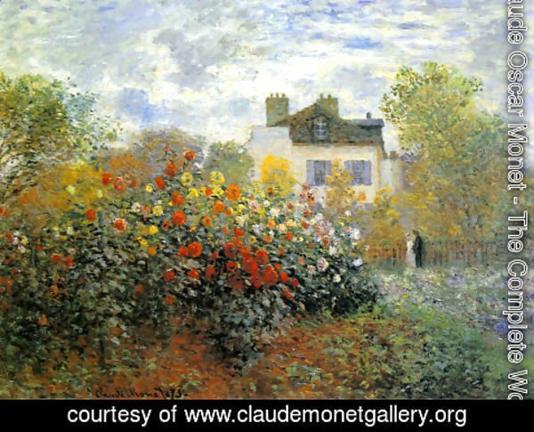 Claude Monet - The Garden At Argenteuil Aka The Dahlias