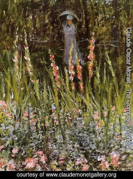 Claude Monet - The Garden  Gladioli