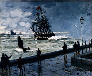 Claude Monet - The Jetty Of Le Havre In Rough Westher