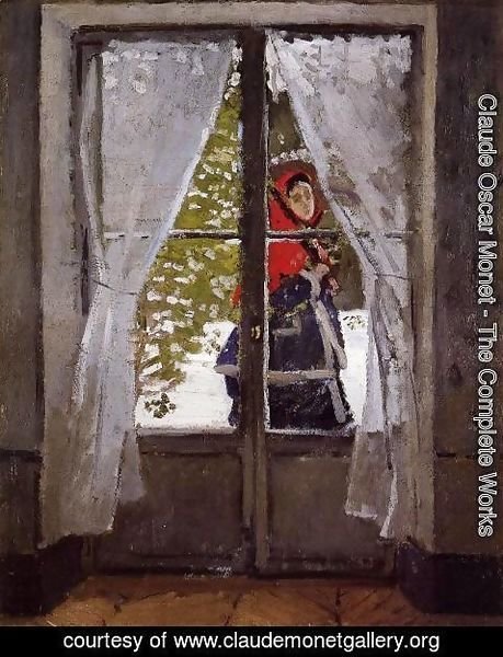 Claude Monet - The Red Kerchief  Portrait Of Madame Monet