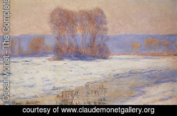 Claude Monet - The Seine At Bennecourt In Winter