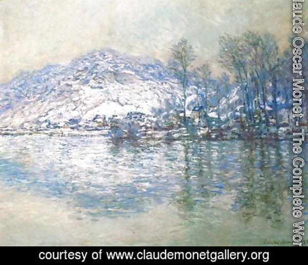 Claude Monet - The Seine At Port Villez  Snow Effect