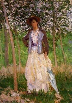 Claude Monet - The Stroller (Suzanne Hischede) Aka Taking A Walk