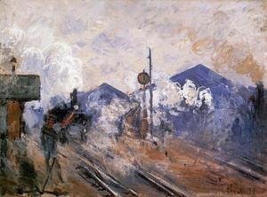 Claude Monet - Track Coming Out Of Saint Lazare Station