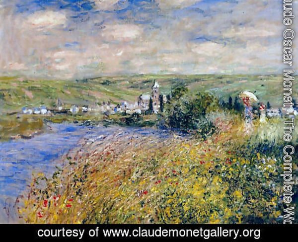 Claude Monet - Vetheuil Seen From Ile Saint Martin