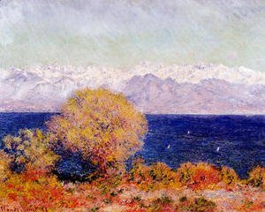 Claude Monet - View Of Cap D Antibes Aka View Of The Bay And Maritime Alps At Antibes