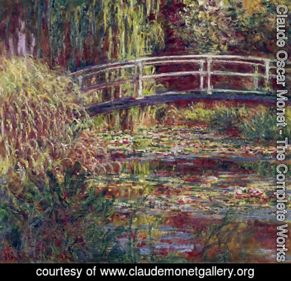 Claude Monet - Water Lily Pond  Symphony In Rose