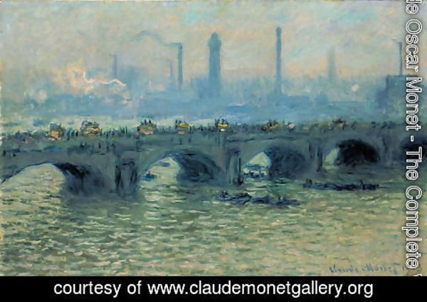 Claude Monet - Waterloo Bridge  Grey Weather