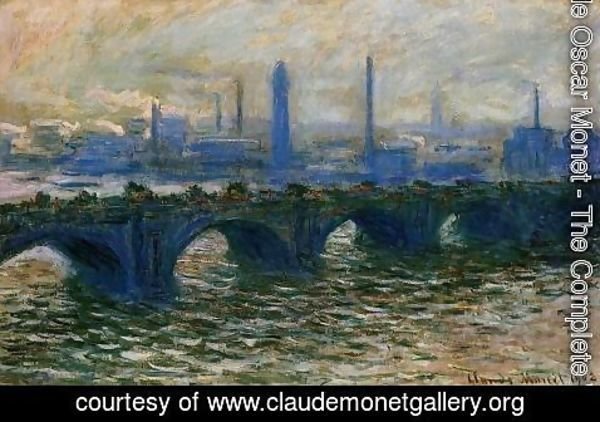 Claude Monet - Waterloo Bridge  Misty Morning