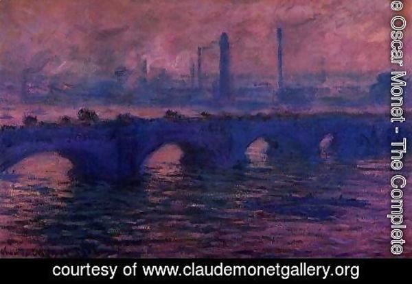 Claude Monet - Waterloo Bridge  Overcast Weather