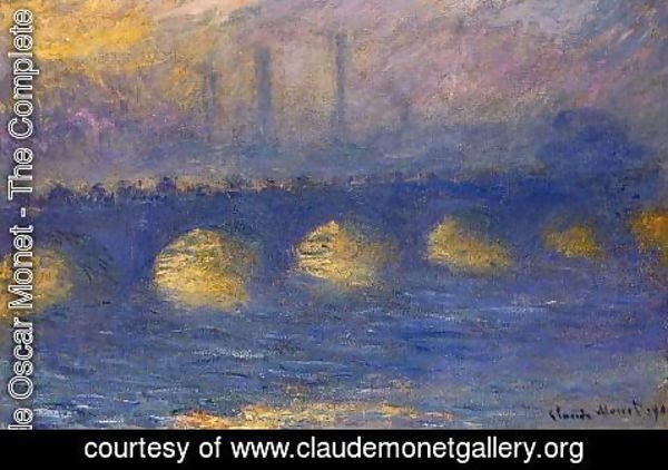 Claude Monet - Waterloo Bridge  Overcast Weather3