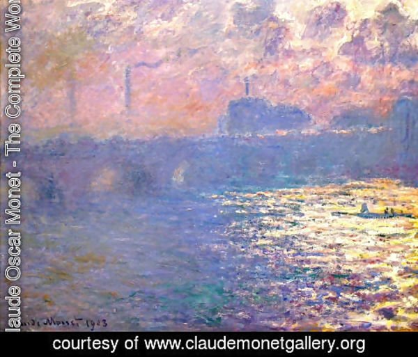 Claude Monet - Waterloo Bridge  Sunlight Effect2