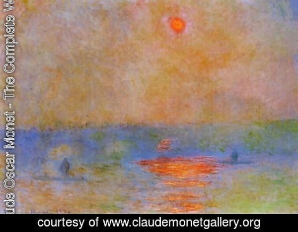 Claude Monet - Waterloo Bridge  Sunlight In The Fog