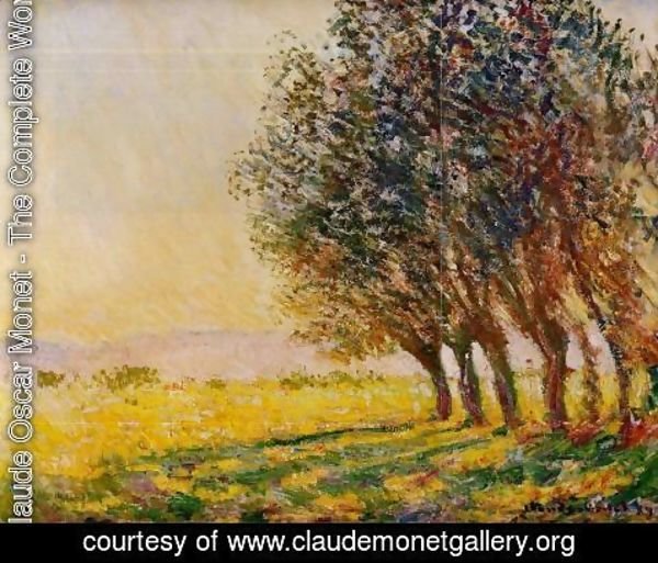 Claude Monet - Willows At Sunset