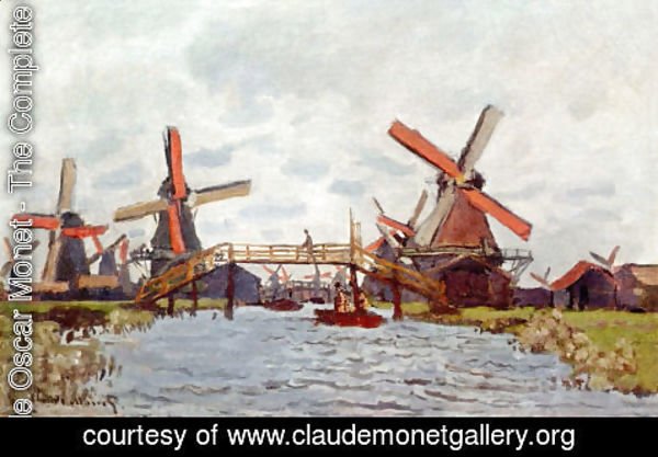 Claude Monet - Windmills Near Zaandam