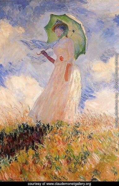 Woman With A Parasol Aka Study Of A Figure Outdoors (Facing Left)