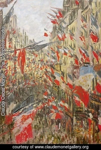 Claude Monet - Rue Montorgueil Decked Out with Flags