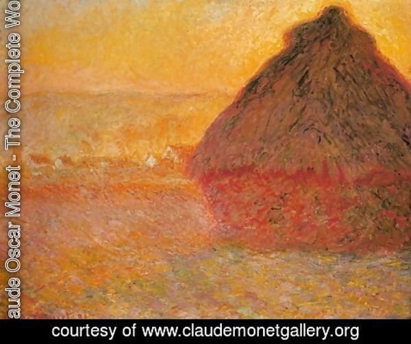 Claude Monet - Haystack at Sunset near Giverny
