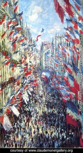 Claude Monet - Rue Montorgueil, Paris: Festival of June 30, 1878